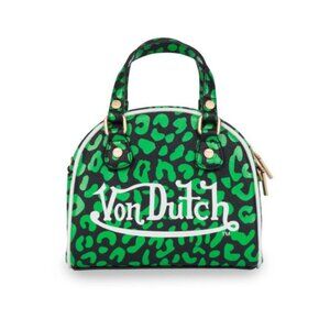 Von Dutch Green and Black Shoulder Bag